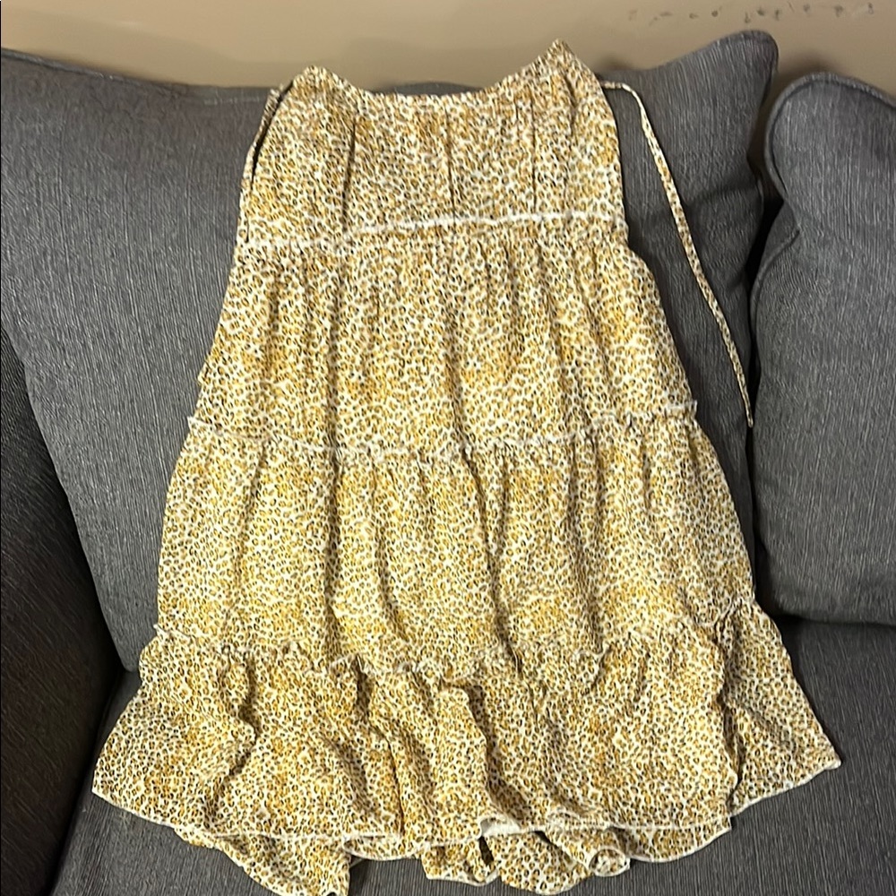 Simplee Apparel Yellow Leopard Print Mini Dress